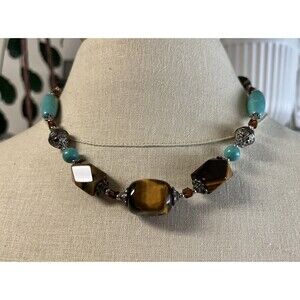 Beautiful Artisan Tiger’s Eye Chunky Necklace